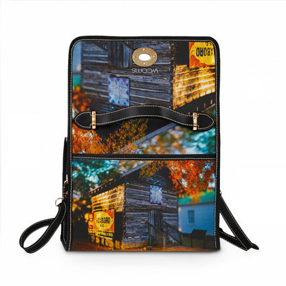 Rustic Cabin Autumn Waterproof Canvas Bag —