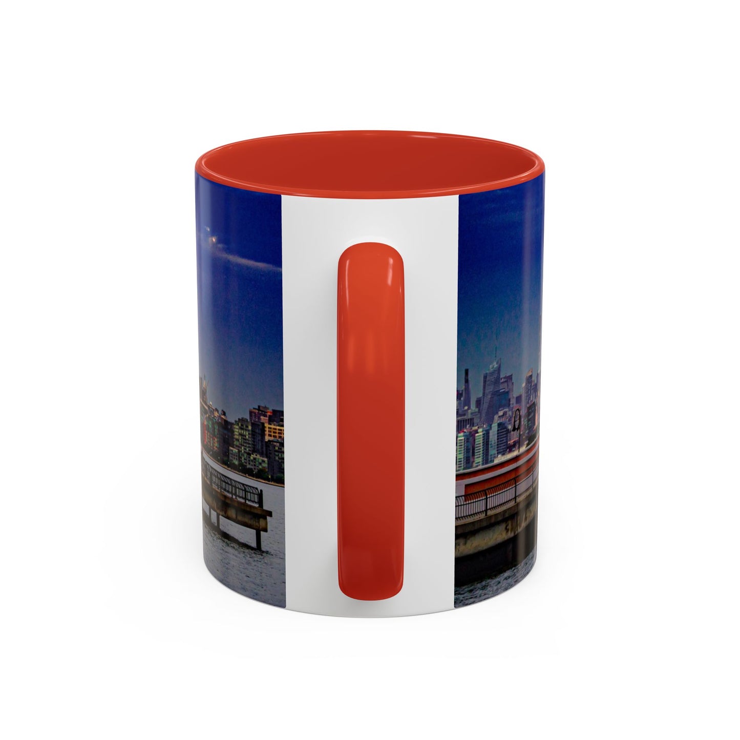 Two Tone 11oz Ceramic, Coffe Mug, Printed with a High-Res Elegant New New York City View Image