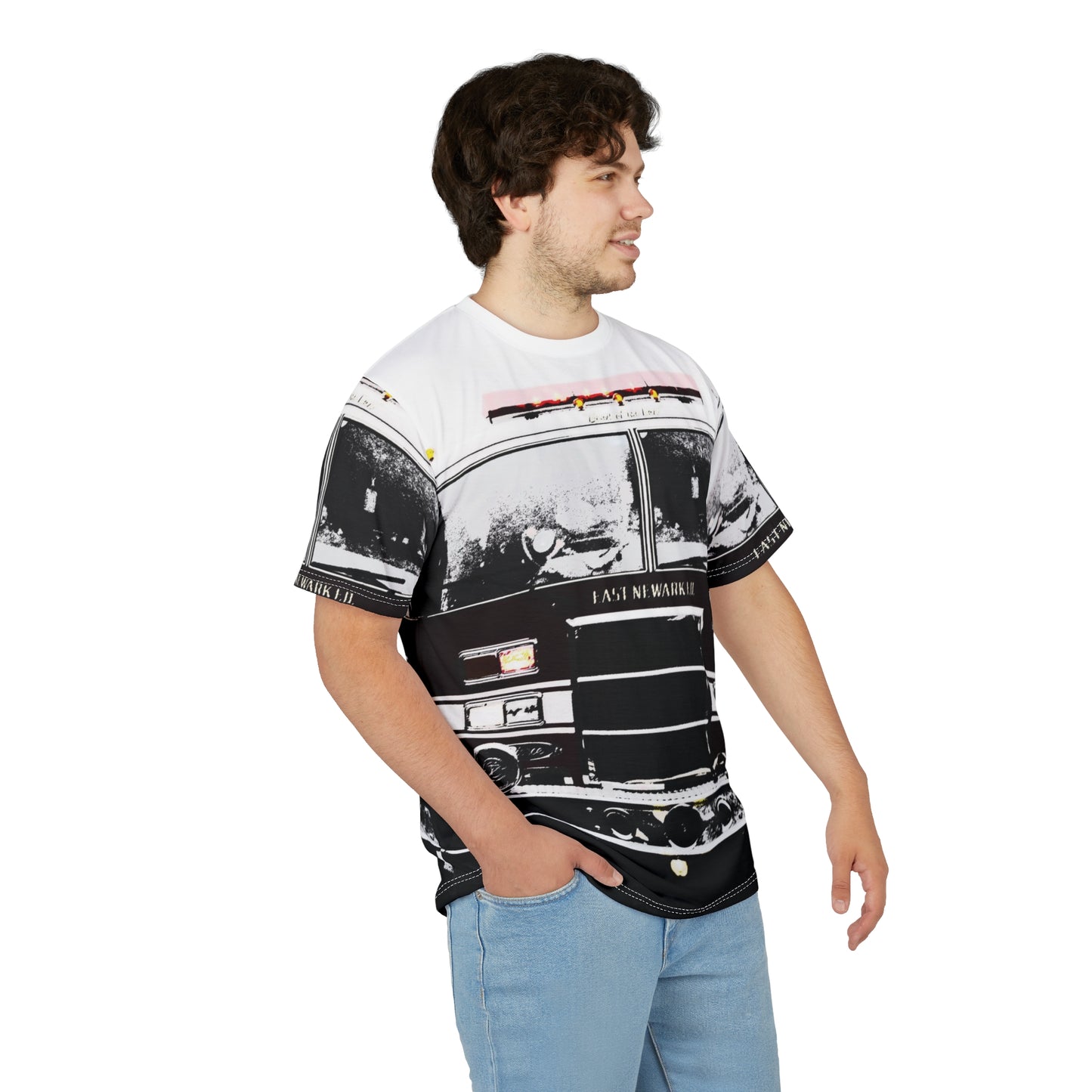 Newark Bravest T-Shirt – Vintage Firehouse Monochrome Edition
