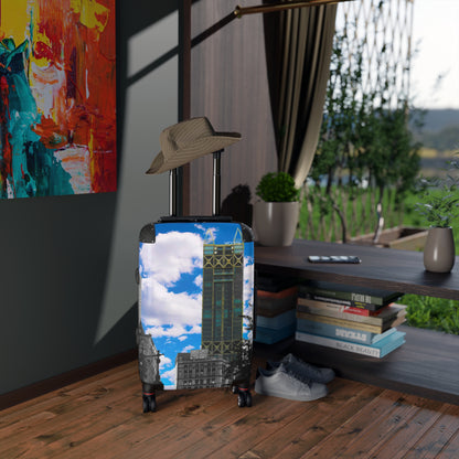 City Skyline Suitcase — Vibrant Urban Photo Luggage