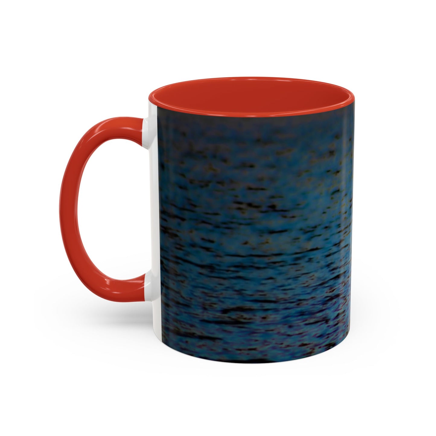 Two Tones, 11oz Ceramic Coffe Mug with Elegant High-Res, Full Color Natural Landscape Image.