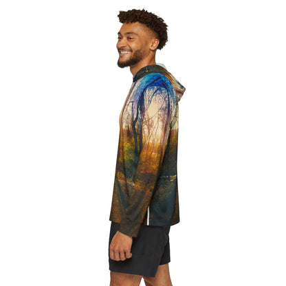 Golden Hour Woods Warmup Hoodie – Lakeside Sunset Edition