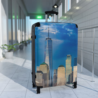 New York Skyline Carry-On Suitcase — One World Trade Center Cityscape Travel Luggage