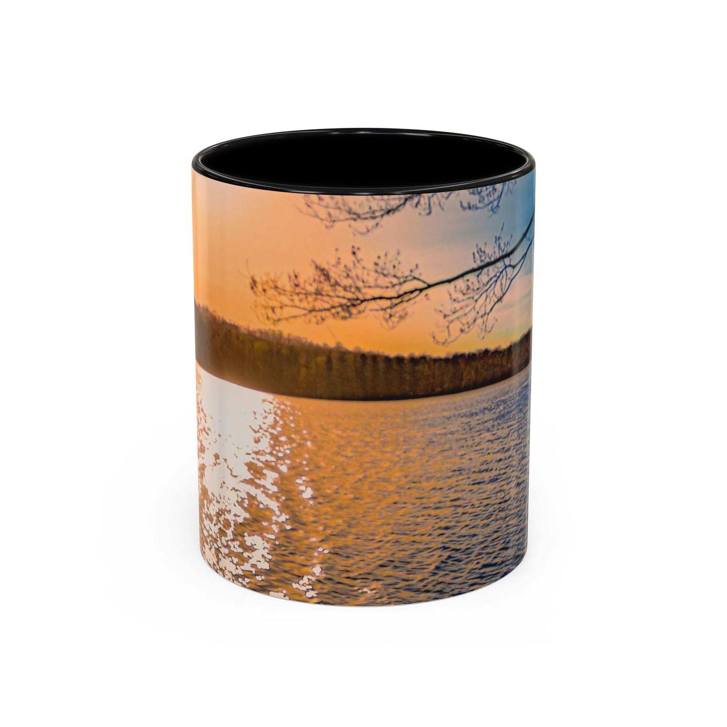 Beautifull 11oz Two Tones, Ceramic Coffe Mug Printed With An original, High-Res, Full Color Image of an Elegant Natural Landscape.