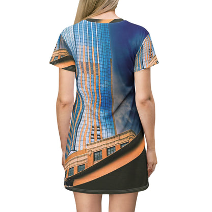 Skyline Photo Dress — Urban Skyscraper