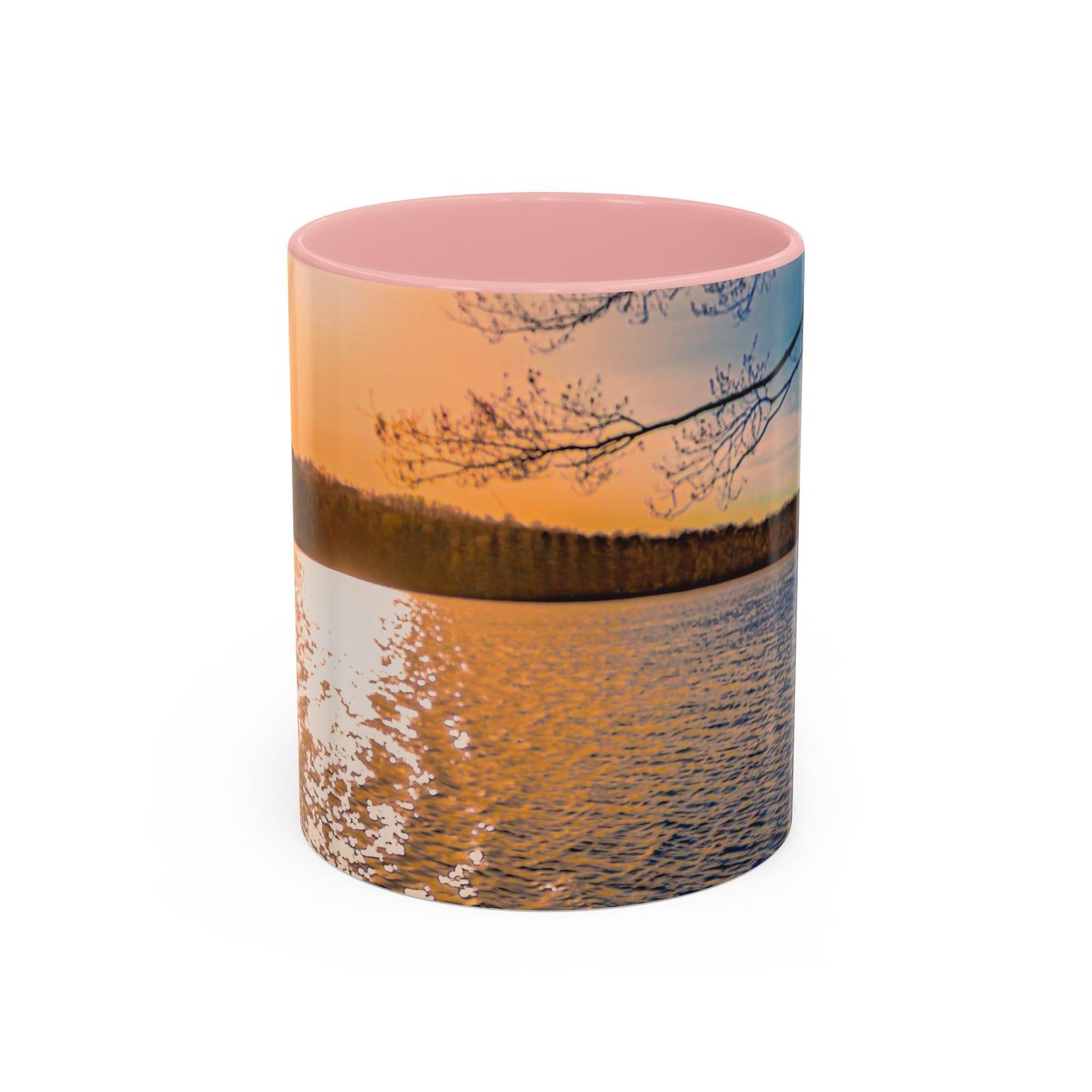 Beautifull 11oz Two Tones, Ceramic Coffe Mug Printed With An original, High-Res, Full Color Image of an Elegant Natural Landscape.