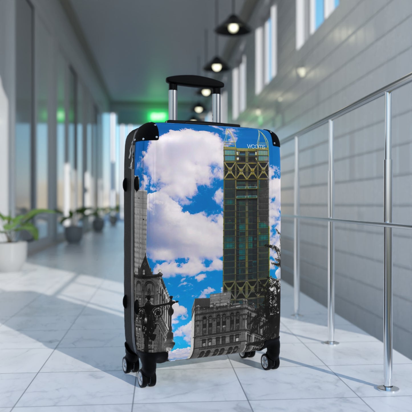 City Skyline Suitcase — Vibrant Urban Photo Luggage