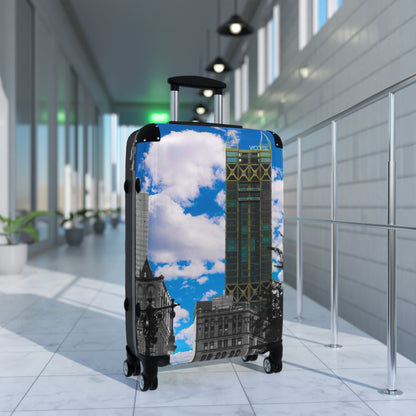 City Skyline Suitcase — Vibrant Urban Photo Luggage