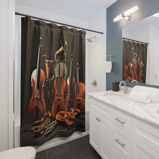 Shower Curtain Printed With Exclusive, High-Res, Full Color Beautiful Image.