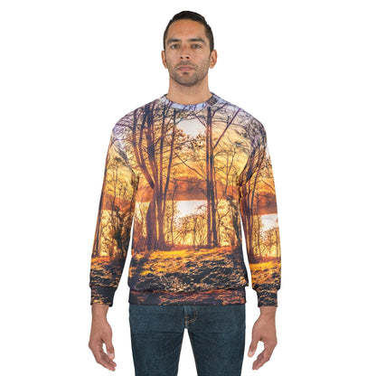 Scenic Sunrise Forest Sweatshirt — Nature Crewneck