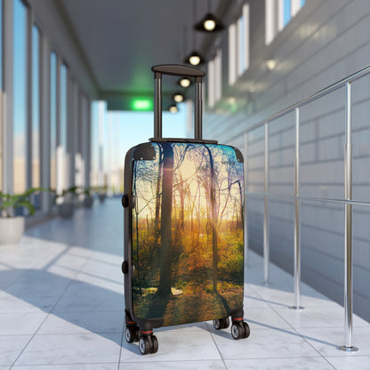 Sunlit Forest Carry-On Suitcase – Scenic Autumn Woods Travel Luggage