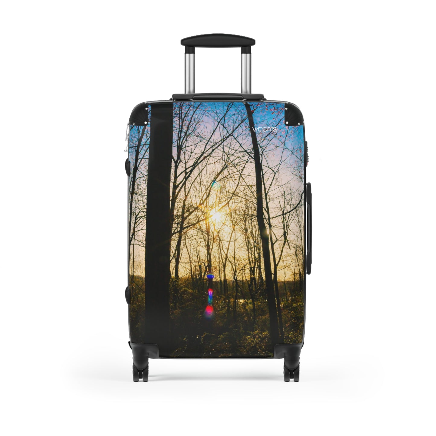 Sunlit Forest Carry-On Suitcase — Scenic Nature Travel Luggage