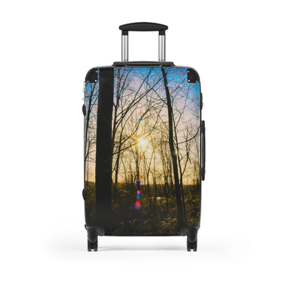 Sunlit Forest Carry-On Suitcase — Scenic Nature Travel Luggage