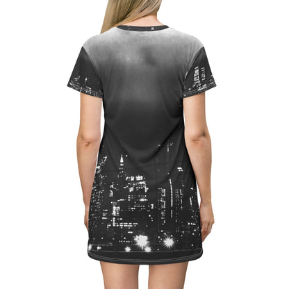 City Night Skyline Dress –Black & White NYC
