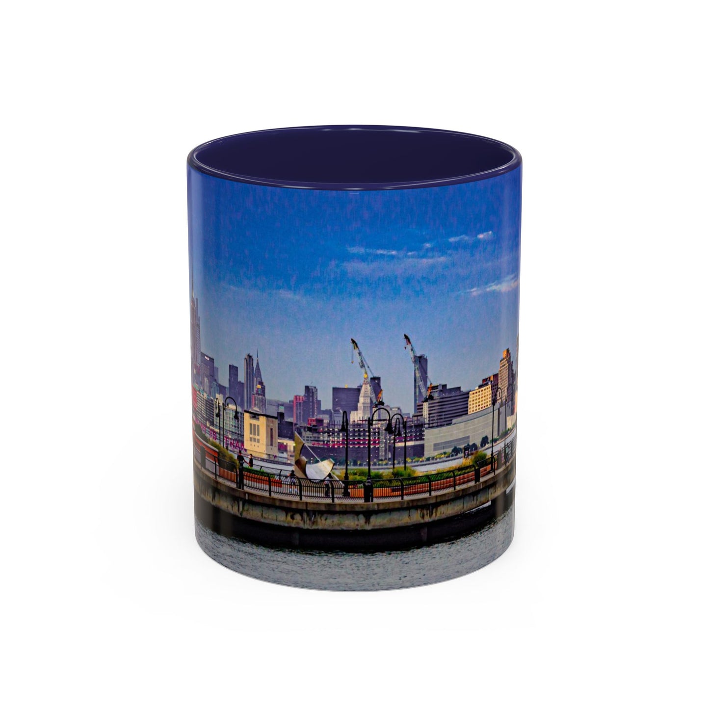 Two Tone 11oz Ceramic, Coffe Mug, Printed with a High-Res Elegant New New York City View Image