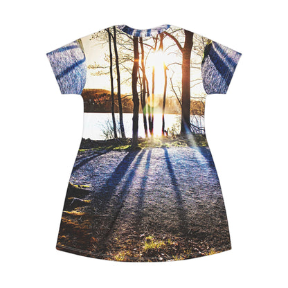Sunrise Forest Dress — Scenic Lake Morning