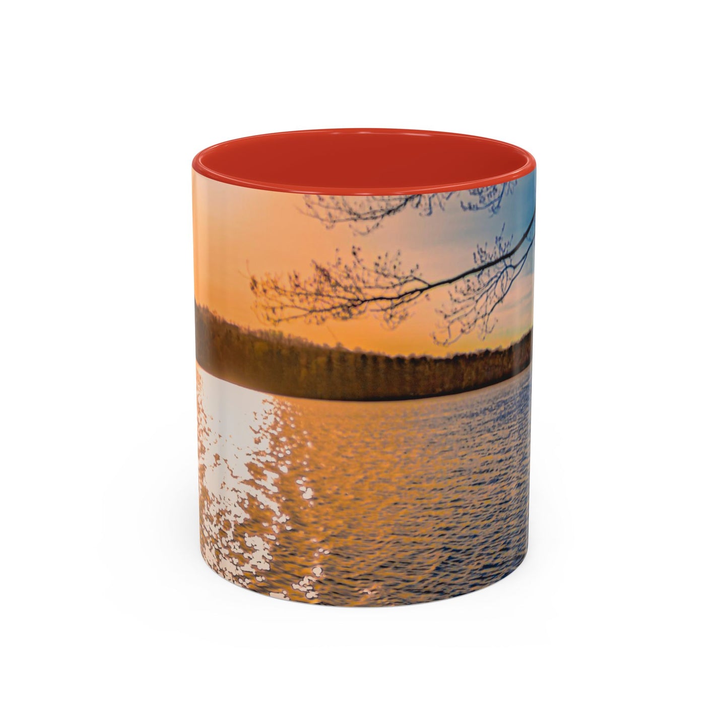 Beautifull 11oz Two Tones, Ceramic Coffe Mug Printed With An original, High-Res, Full Color Image of an Elegant Natural Landscape.