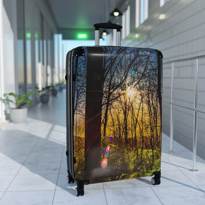 Sunlit Forest Carry-On Suitcase – Nature Landscape Travel Luggage