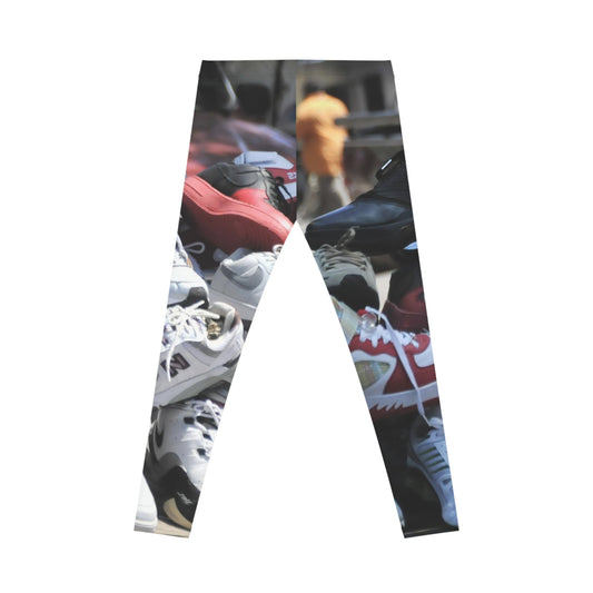 Leggings con estampado de zapatillas — Pantalones de yoga de estilo urbano casual
