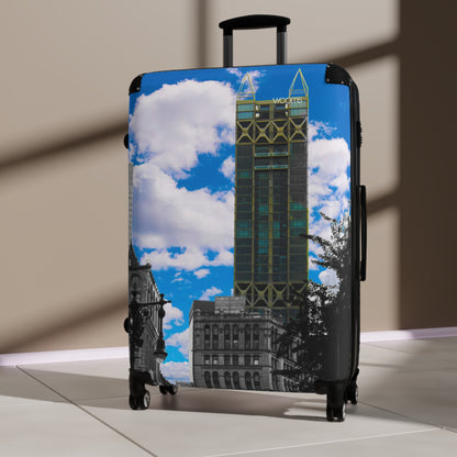 City Skyline Suitcase — Vibrant Urban Photo Luggage