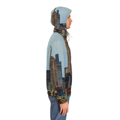 City Skyline Full-Zip Hoodie – New York Empire State Design
