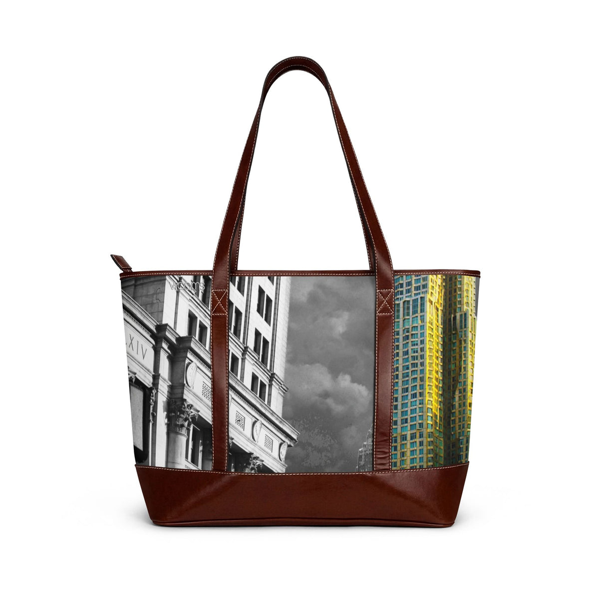 Cityscape Tote Handbag — Modern Urban Skyline