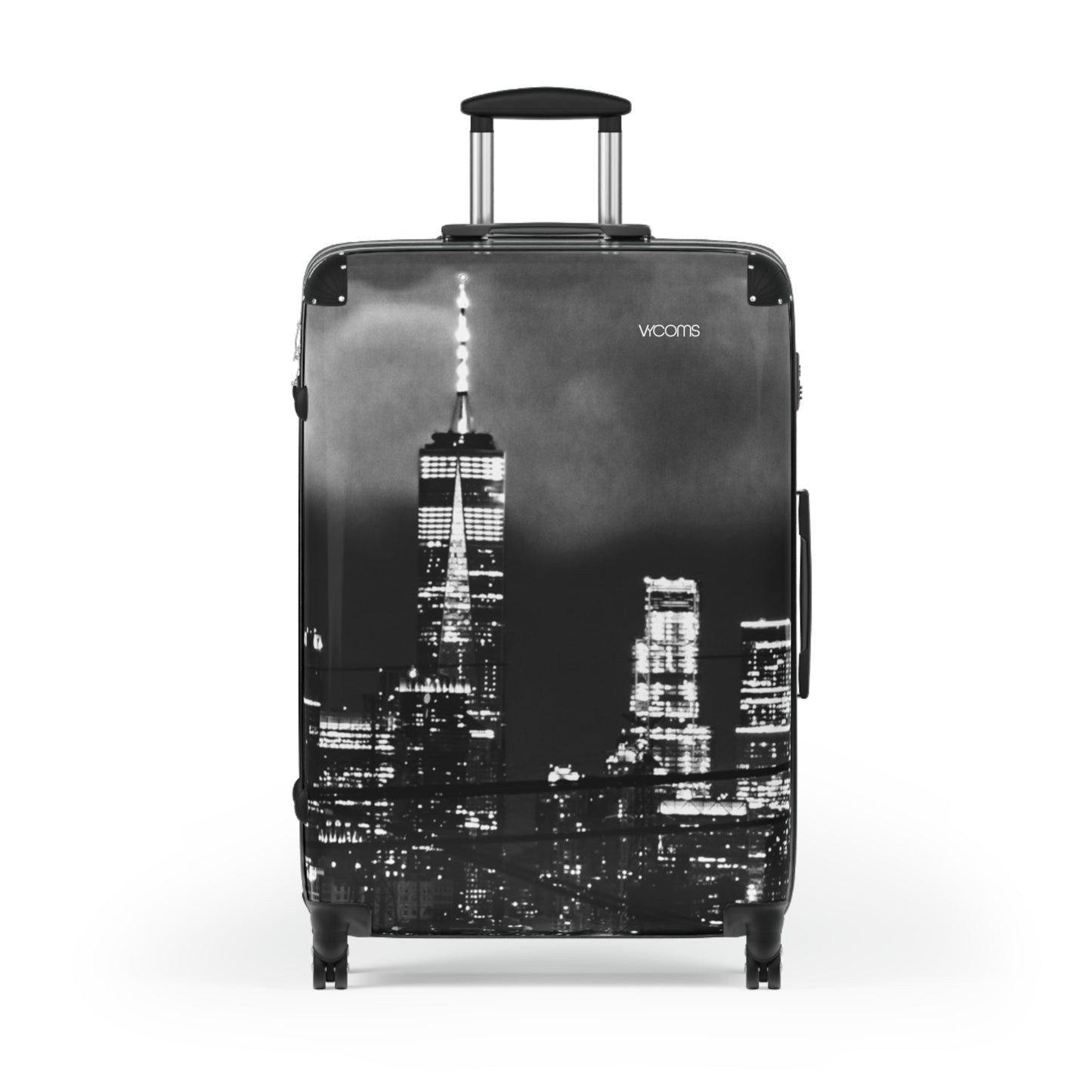 City Skyline Carry-On Suitcase — Black & White New York Travel Luggage