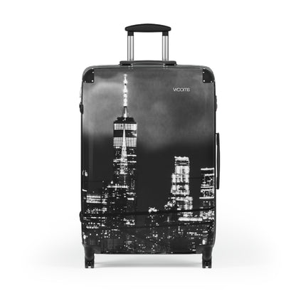 City Skyline Carry-On Suitcase — Black & White New York Travel Luggage