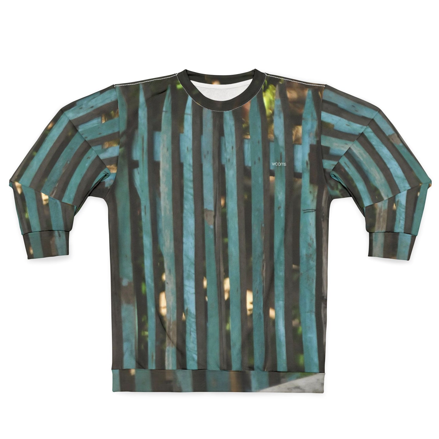 Striped Teal Fence Pattern Sweatshirt