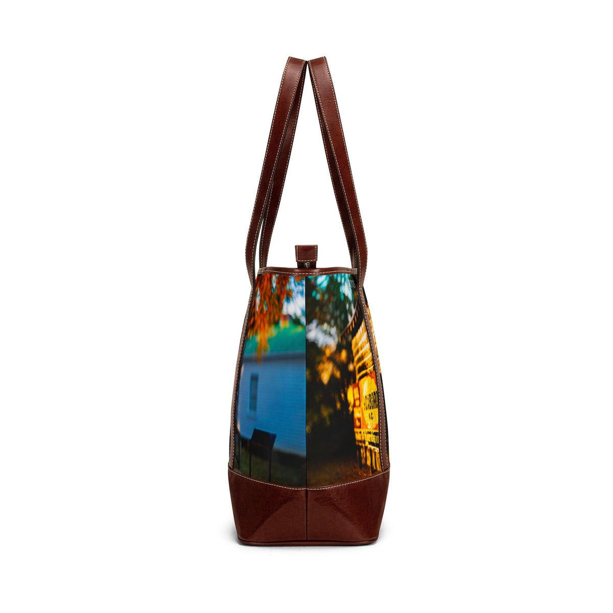 Rustic Cabin Handbag – Vintage Barn Scene Tote for Autumn & Country Living