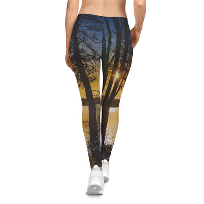 Vibrant Forest Leggings–Sunset Edition
