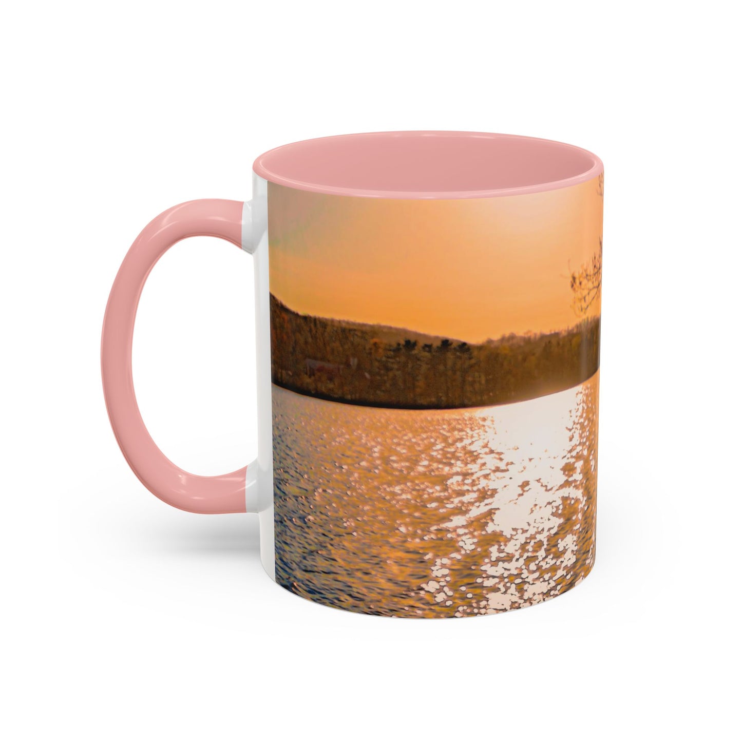 Beautifull 11oz Two Tones, Ceramic Coffe Mug Printed With An original, High-Res, Full Color Image of an Elegant Natural Landscape.