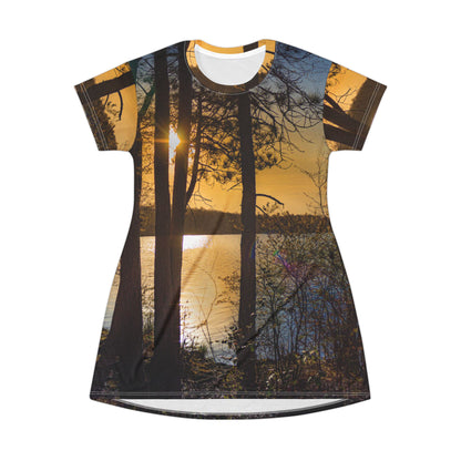 Sunset Lake Dress — Scenic Forest Sunset