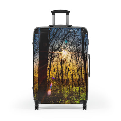 Sunlit Forest Carry-On Suitcase – Nature Landscape Travel Luggage