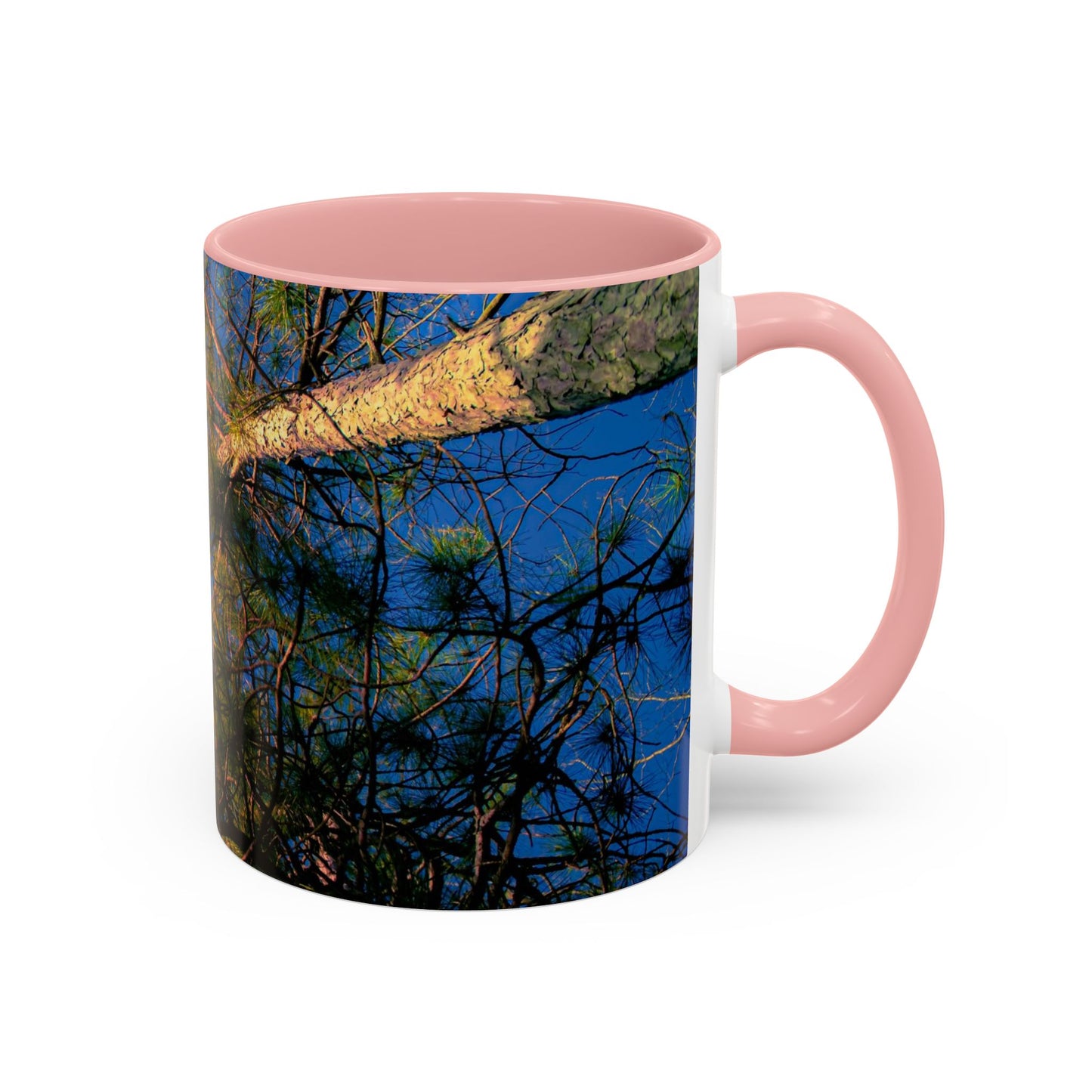 Beautifull 11oz Two Tones, Ceramic Coffe Mug Printed With An original, High-Res, Full Color Image of an Elegant Natural Landscape.