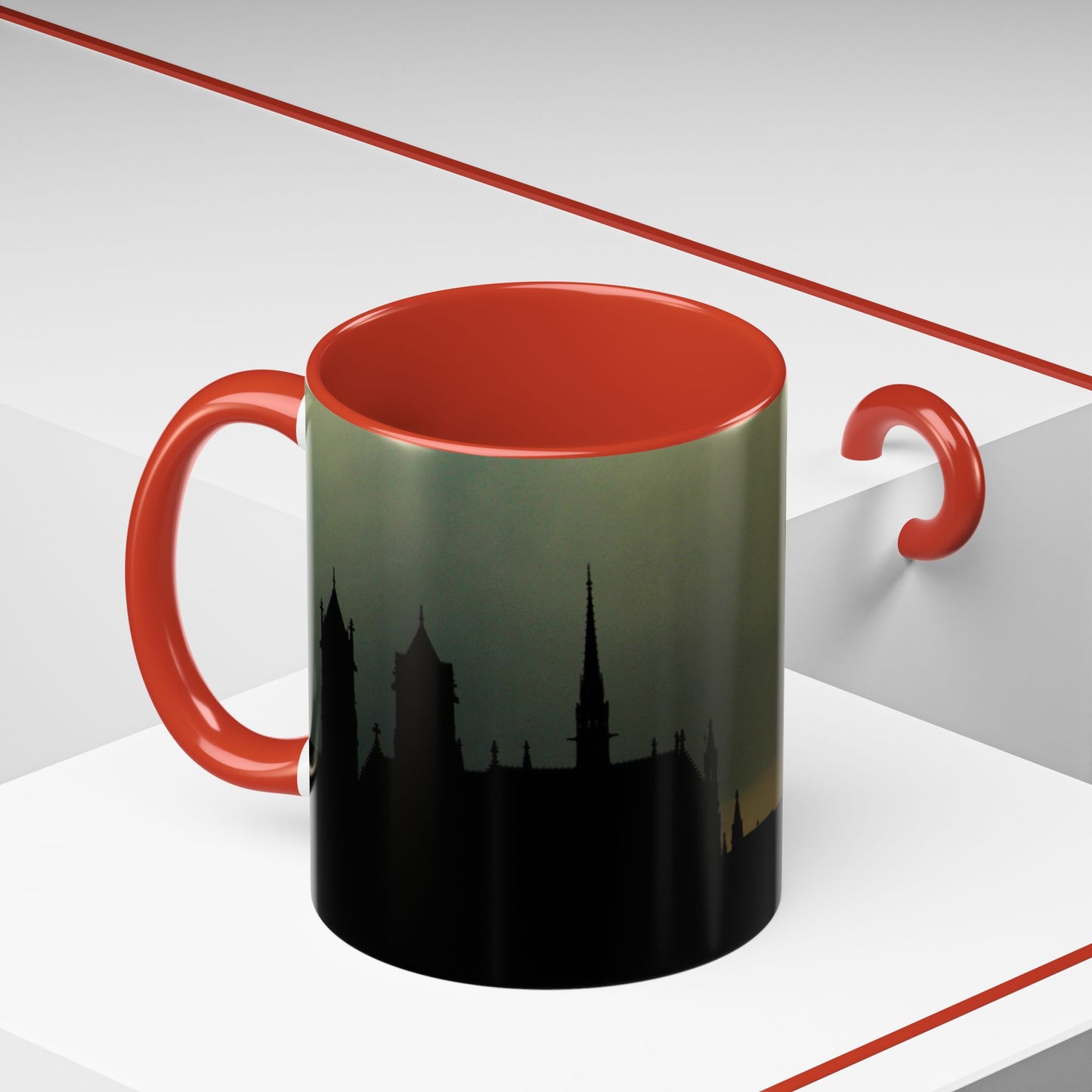 Beautifull 11oz Ceramic Mug Printed with aCathedral Basilica Of The Sacred Heart, Newark, New Jersey Image.