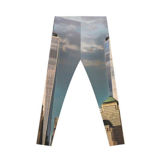 Leggings con estampado de paisaje urbano Skyline — Tiro alto Downtown
