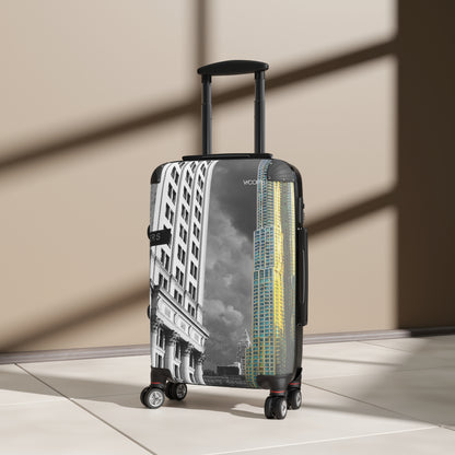 Cityscape Carry-On Suitcase — Black & Yellow Urban Travel Luggage