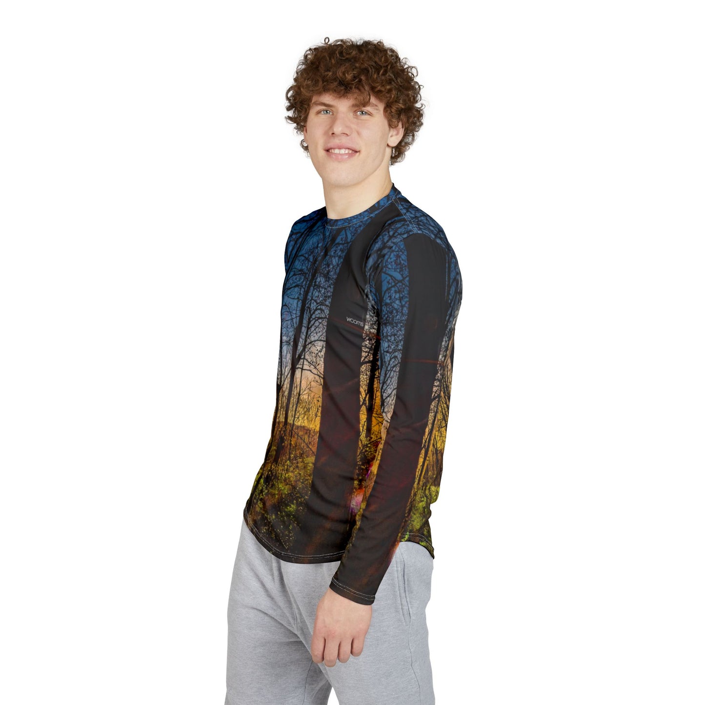 Sunset Forest Long Sleeve Shirt — Men's UV Protection Outdoor Top