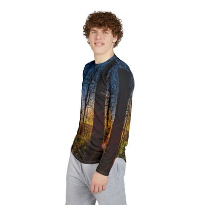 Sunset Forest Long Sleeve Shirt — Men's UV Protection Outdoor Top