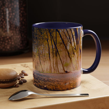 Two Tones, 11oz Accent, Ceramic Coffe Mug with Elegant High-Res, Full Color Natural Landscape Image.