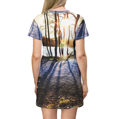 Sunrise Forest Dress — Scenic Lake Morning