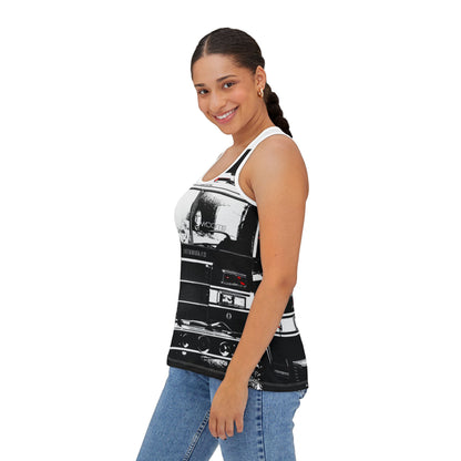 Retro Fire Truck Women's Tank Top — Vintage Firefighter Engine Graphic