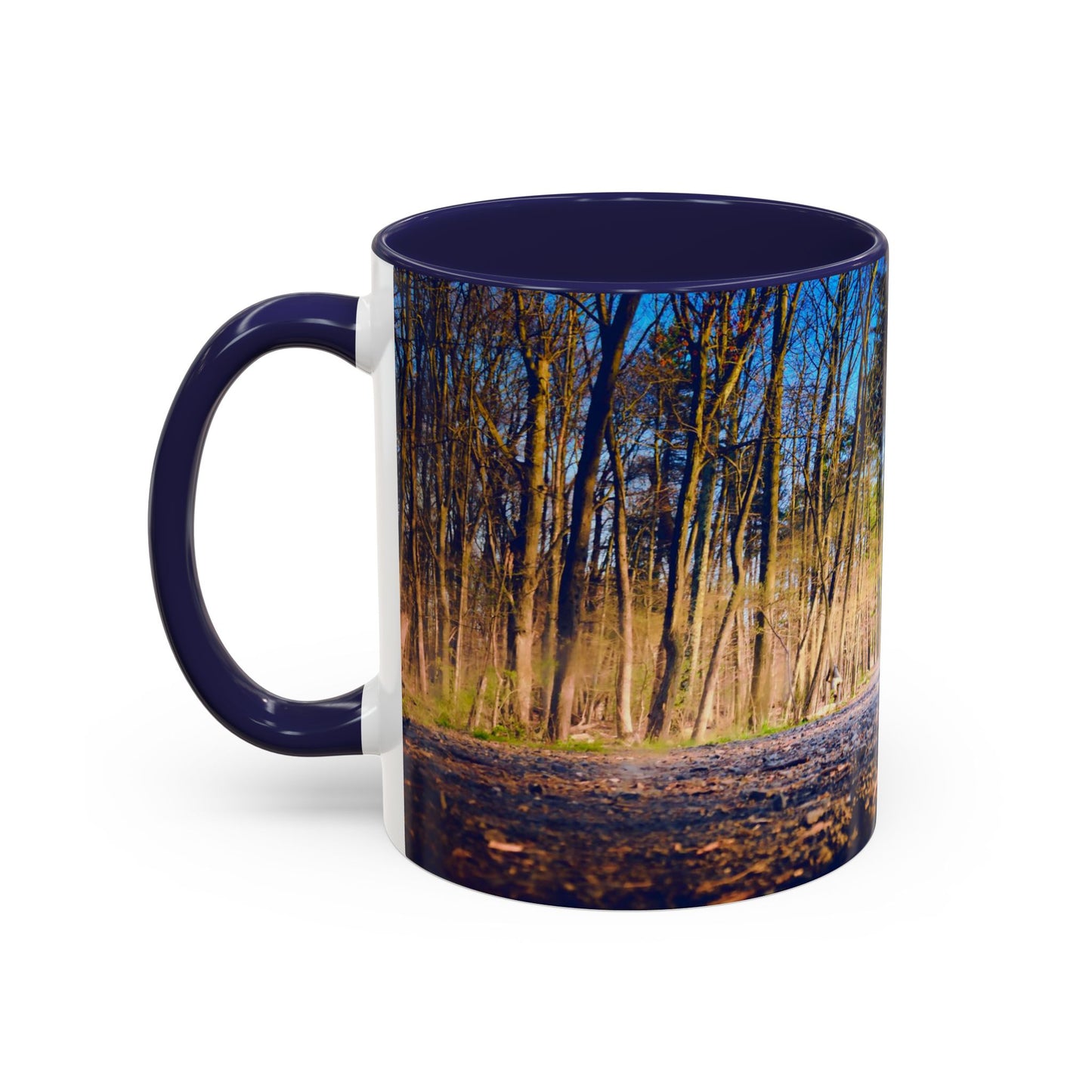 Two Tones, 11oz Accent, Ceramic Coffe Mug with Elegant High-Res, Full Color Natural Landscape Image.