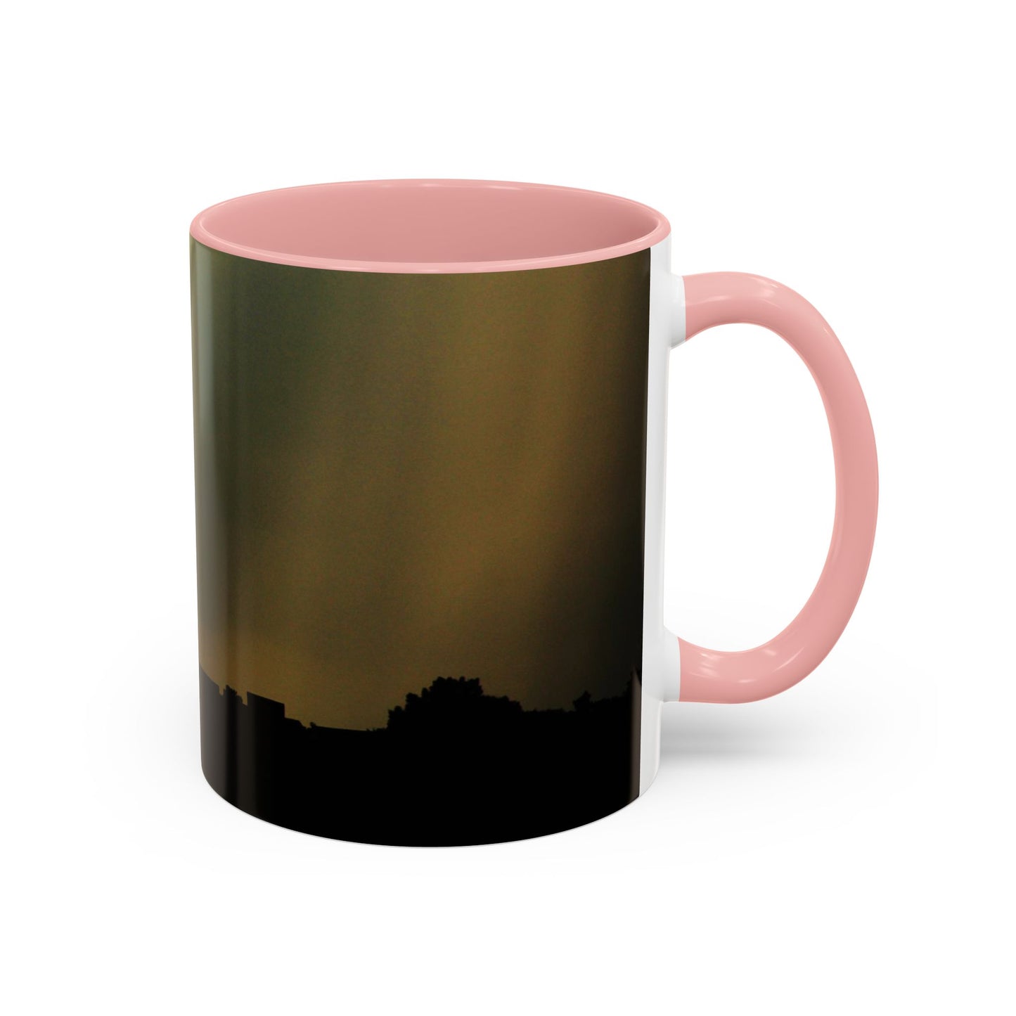 Beautifull 11oz Two Tones, Ceramic Coffe Mug Printed With An original, High-Res, Full Color Image of an Elegant Natural Landscape