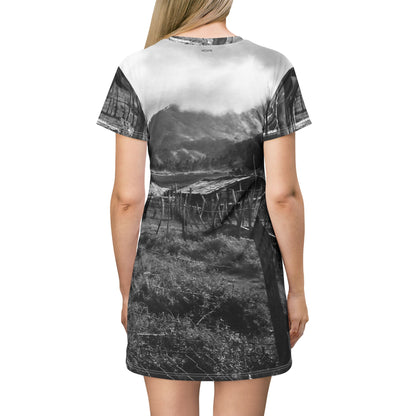 Rural Landscape Dress — Black & White Mountain Farm