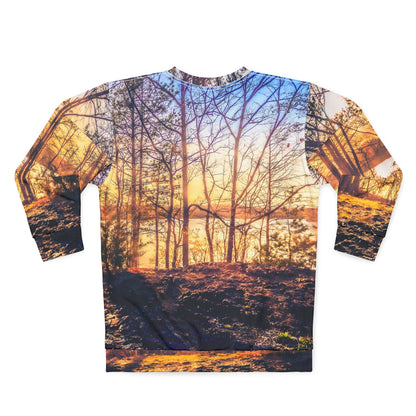 Scenic Sunrise Forest Sweatshirt — Nature Crewneck