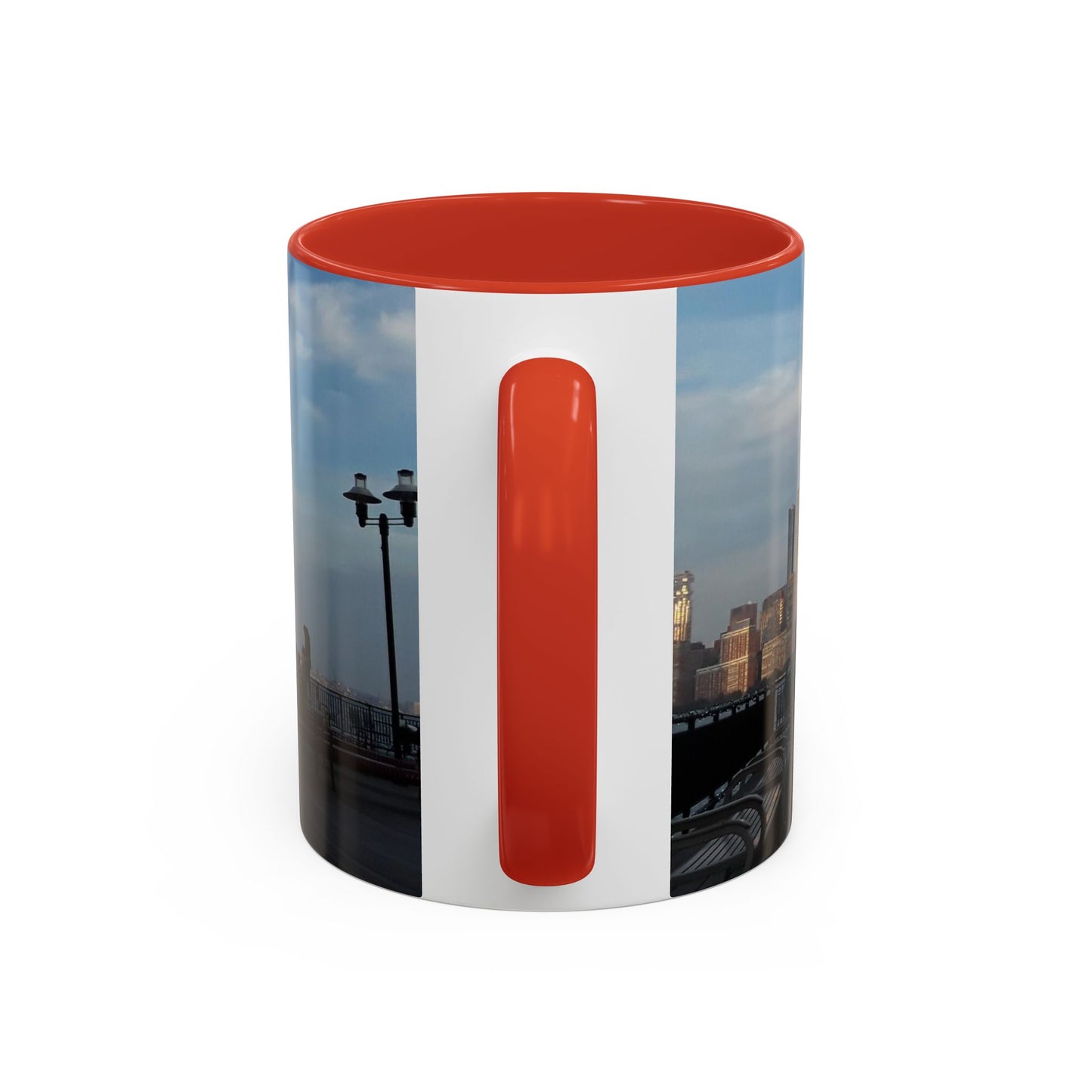 Two Tone Ceramic 11oz. Mug, Printed with a High-Res Image of  New  York City View.