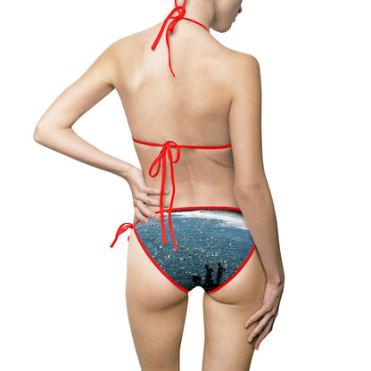 Women's Bikini Swimsuit — 'Boys at the Beach'