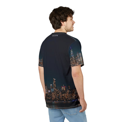 NYC Lower West Side Skyline Night Tee — Hudson River Photo Print